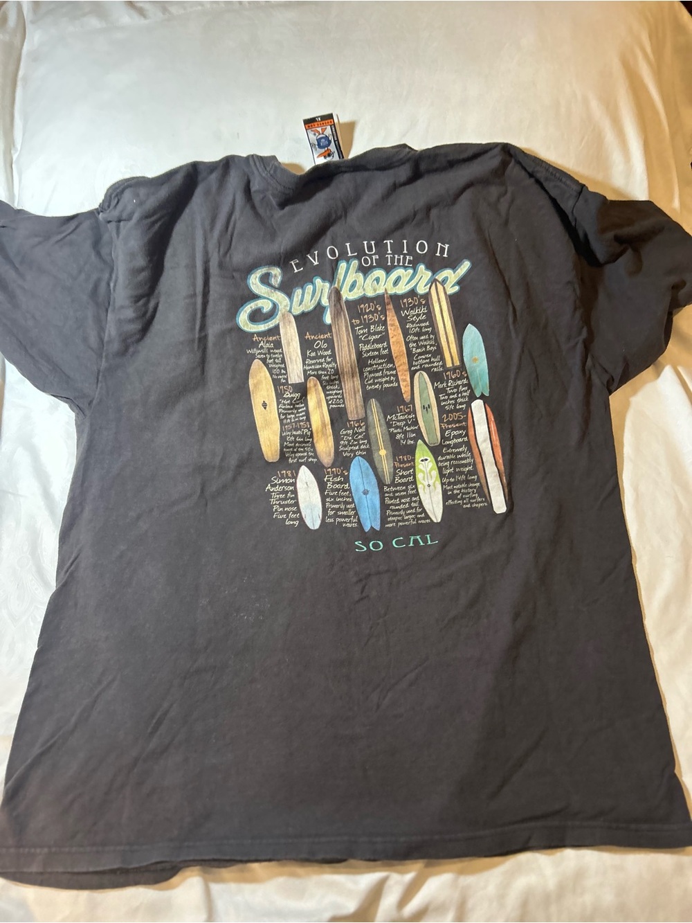The Duck Co So Cal Evolution of the Surfboard Graphic Tee - Black